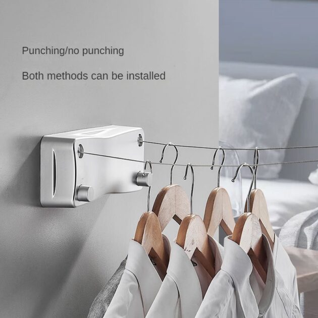 Corde à Linge Rétractable Invisible - حبل غسيل مخفي ذكي قابل للسحب وموفر للمساحة