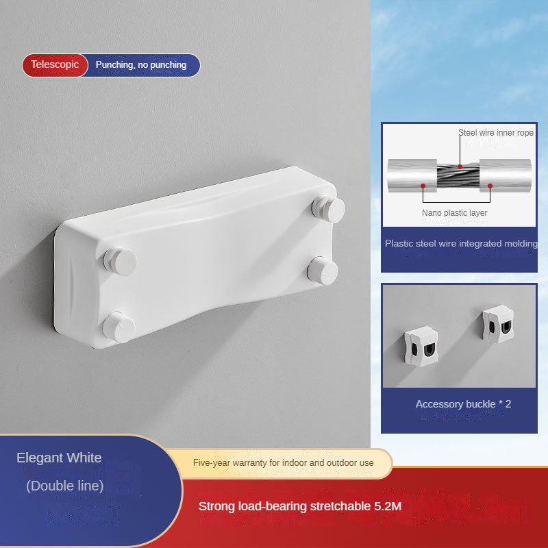 Corde à Linge Rétractable Invisible - حبل غسيل مخفي ذكي قابل للسحب وموفر للمساحة