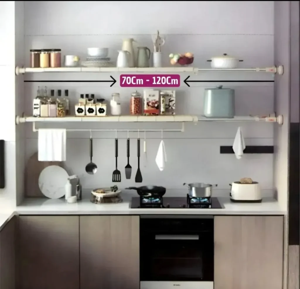 Étagère de Placard Extensible Multi-Usage – رف منظم الخزانة القابل للتمديد بدون حفر