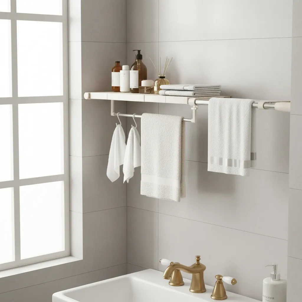 Étagère de Placard Extensible Multi-Usage – رف منظم الخزانة القابل للتمديد بدون حفر