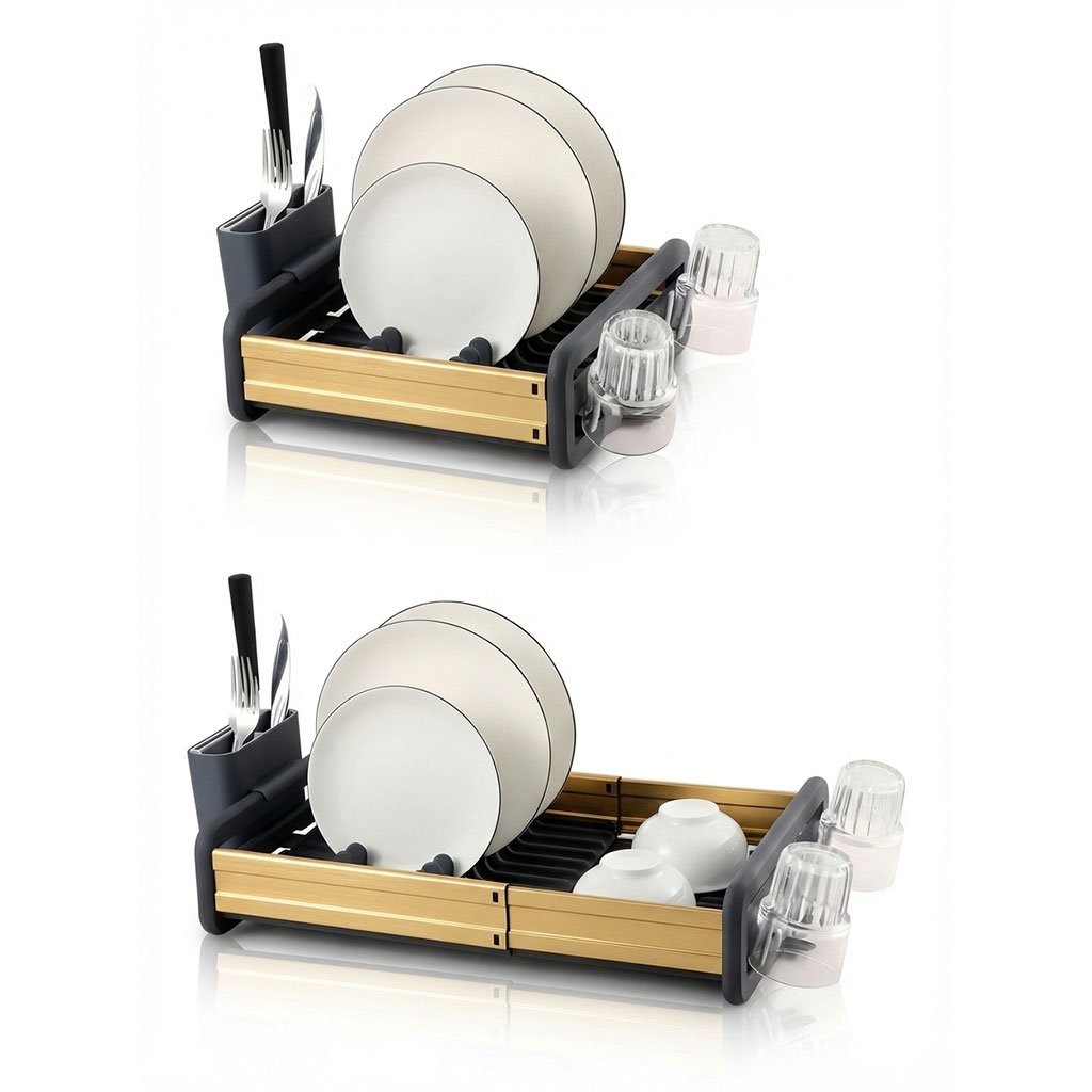 Égouttoir à Vaisselle Extensible en Aluminium Durable - مجفف أواني قابل للتمدد من الألمنيوم المقاوم للصدأ3