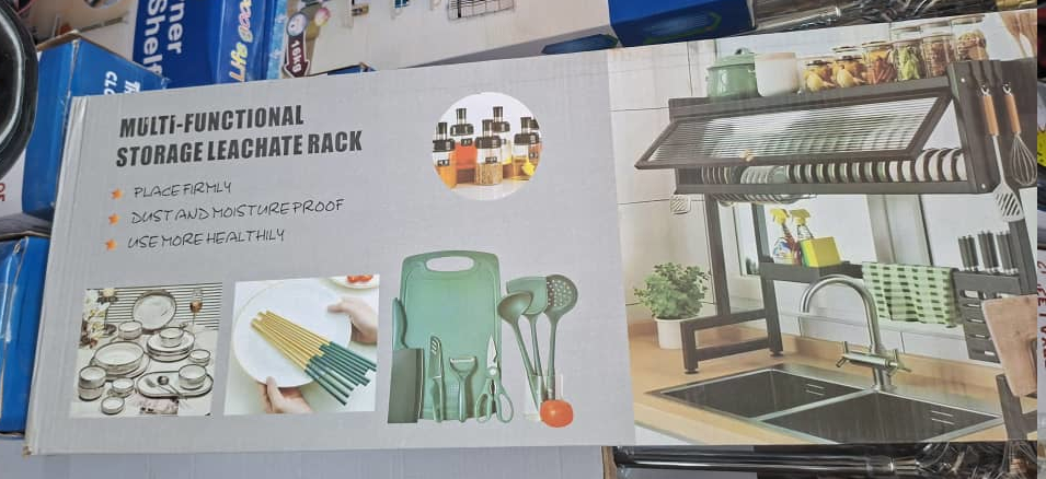 Égouttoir de Cuisine Multifonction 85cm – Noir Inox Haute Résistance | منظم المطبخ فوق المجلى 85 سم – أسود مقاوم للصدأ12