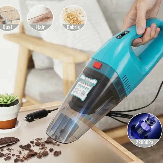 Lamboss Aspirateur de Voiture Portable - مكنسة كهربائية محمولة عالية القوةCover7