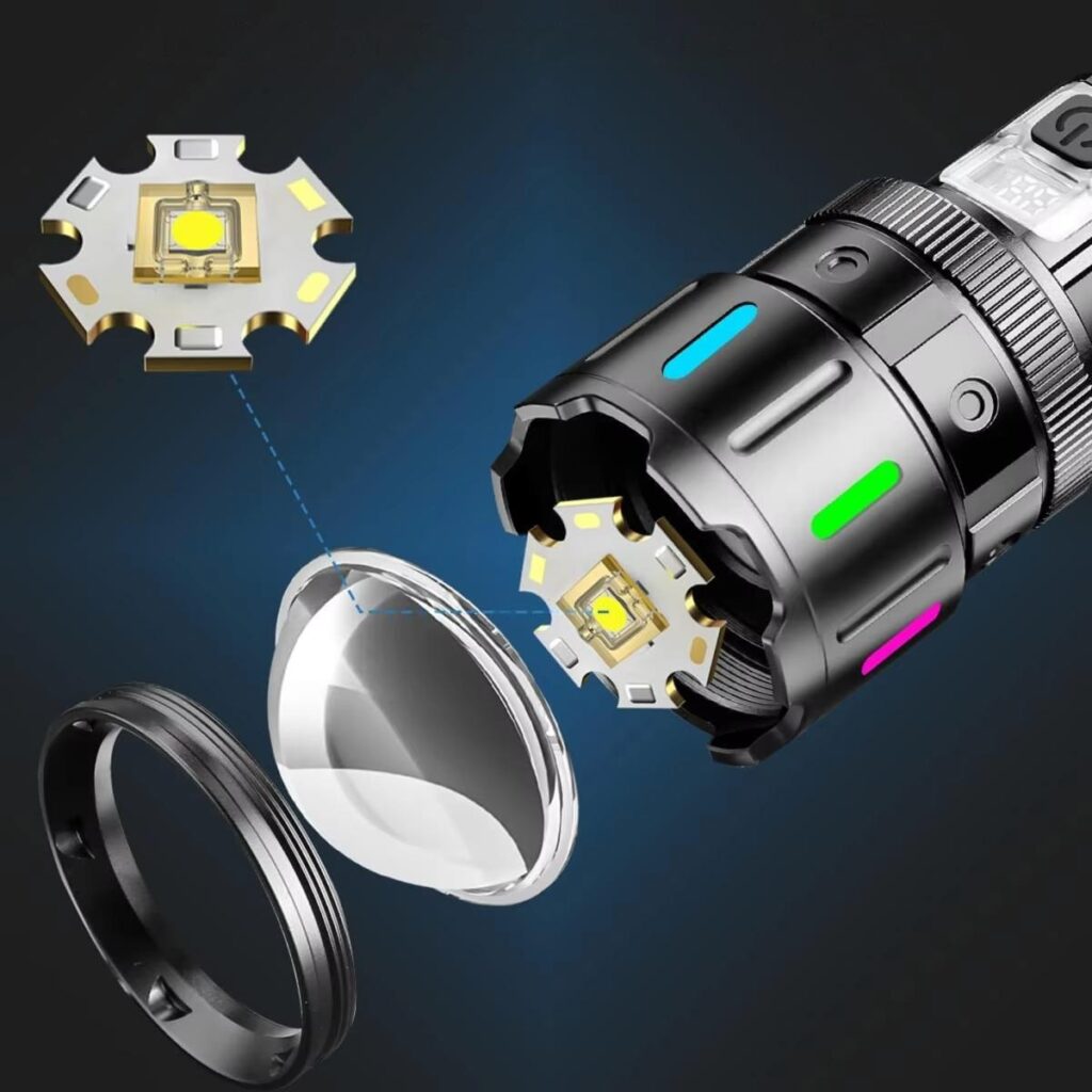 Lampe Torche Tactique Laser Ultra-Puissante - Rechargeable Longue Portée - مصباح يدوي تكتيكي ليزر قوي جداً - مدى بعيد2