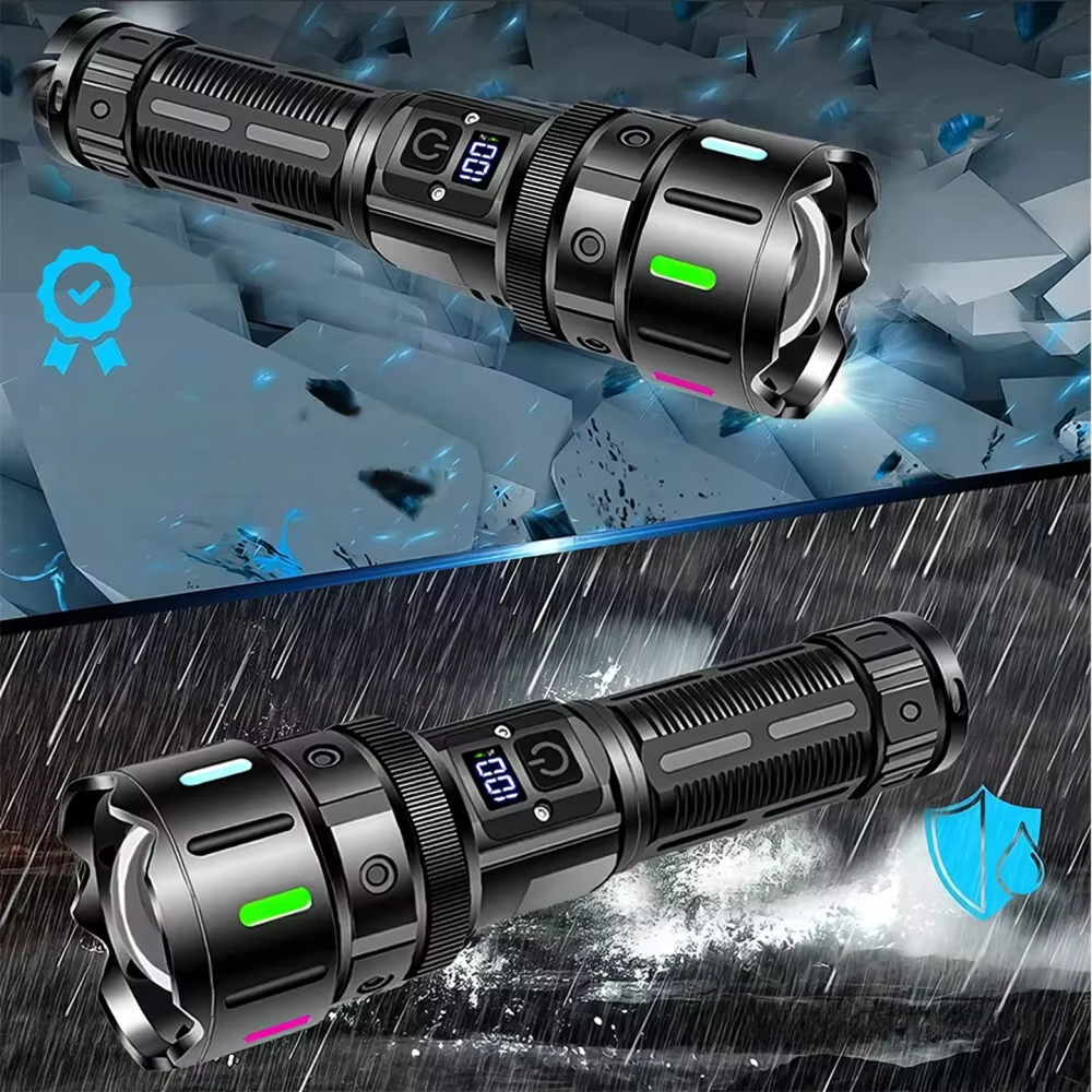 Lampe Torche Tactique Laser Ultra-Puissante - Rechargeable Longue Portée - مصباح يدوي تكتيكي ليزر قوي جداً - مدى بعيد6