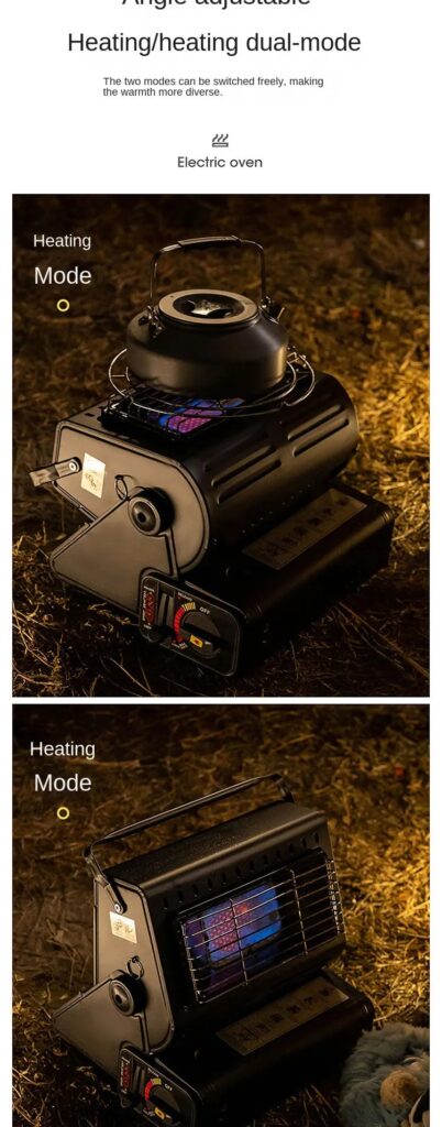 Réchaud & Chauffage à Gaz Portable 2-en-1 (1.3kW) – سخان وطباخ غاز متنقل 2 في 1 للرحالات والتخييم15