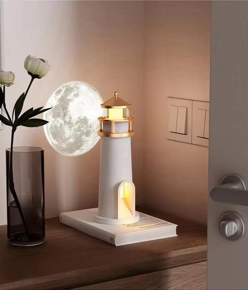 Veilleuse Lune Murale 3D – Applique LED avec Télécommande & Capteur – مصباح الحائط المضيء بشكل القمر الواقعي06312